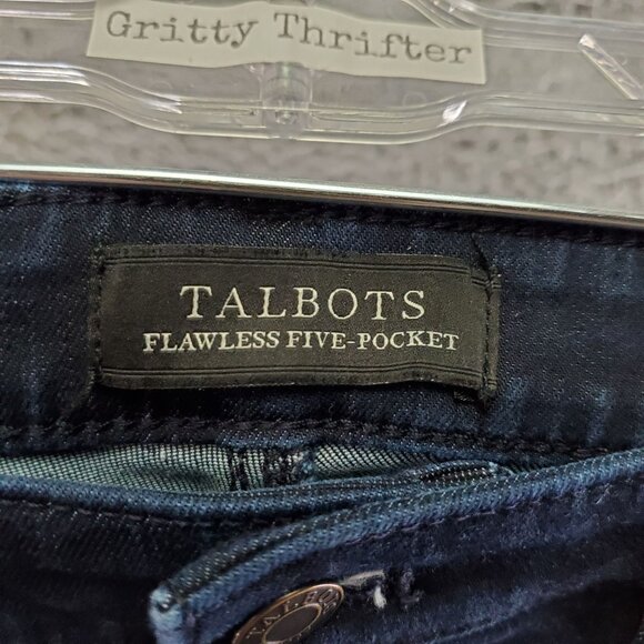 Talbots Jeans Womens 6 Blue Flawless Five-Pocket Slim Ankle Stretch Denim - Picture 2 of 10